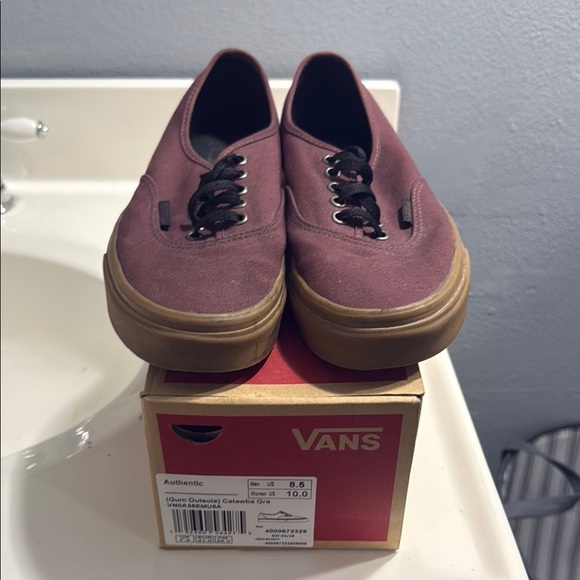 Vans Other - Vans Maroon Canvas Shoes with Gum Soles